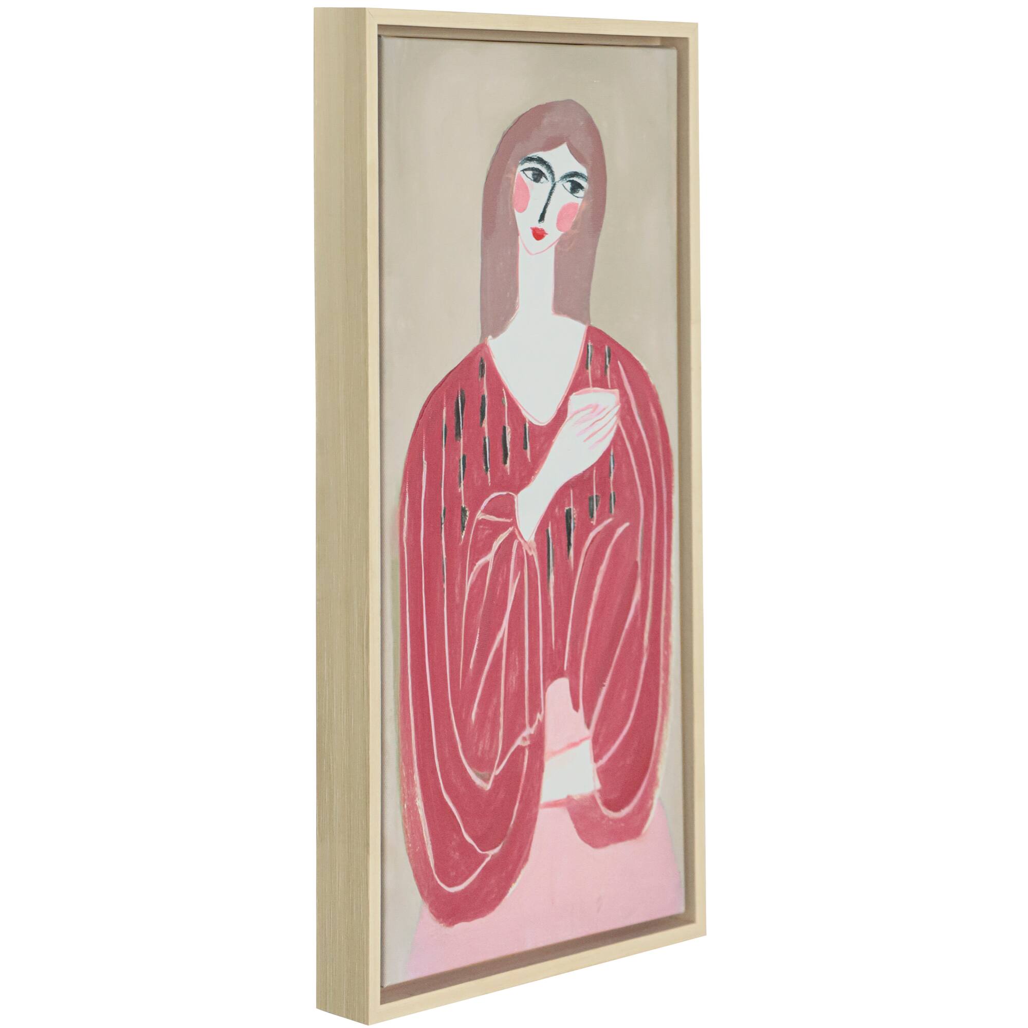 9" x 18" Pink-Brown Lady Wall Décor by Ashland®